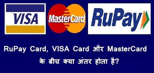 क्या आप जानते हैं RuPay Card, VISA Card और Master Card में आखिर क्या अंतर होता है?, जानिए