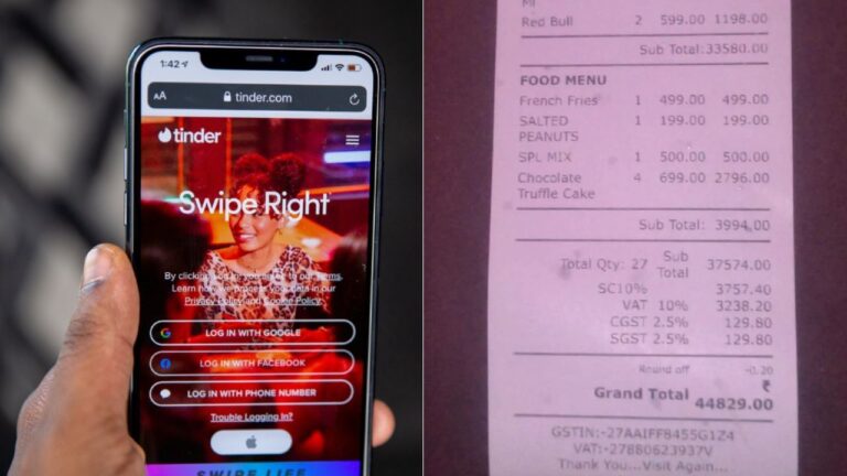 टिंडर पर मिली लड़की को डेट पर ले जाना लड़के को पड़ गया भारी, रेस्टोरेंट में आया इतना बिल कि अब पछता रहा है कि गया क्यों डेट पर